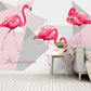 Tropical peel stick geometric wallpaper Exotic wall mural removable Modern wallpaper peel and stick pink Wall decoration