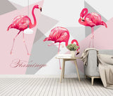 Tropical peel stick geometric wallpaper Exotic wall mural removable Modern wallpaper peel and stick pink Wall decoration