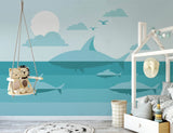 Boy nursery decor Removable wallpaper Textured wallpaper nursery wallpaper vinyl wallpaper modern wallpaper wall print art