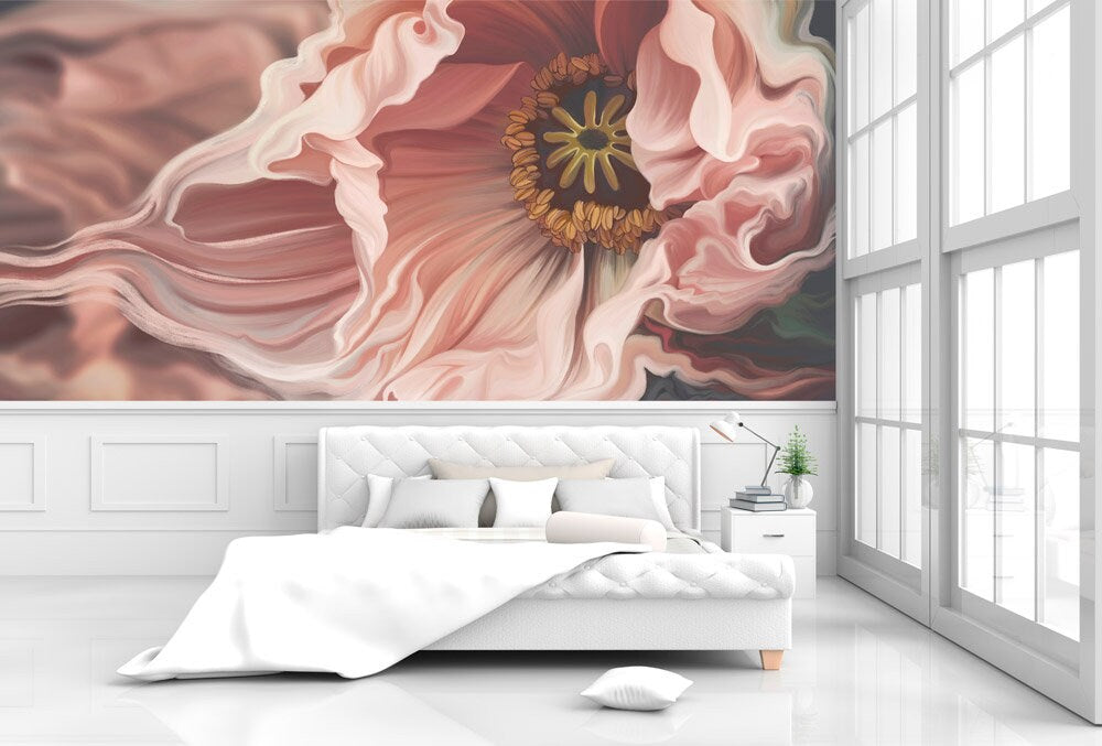 Peel and stick wallpaper Floral wall stickers bedroom decor Self Adhesive Peel and Stick Removable Floral wall mural Flower wall stickers
