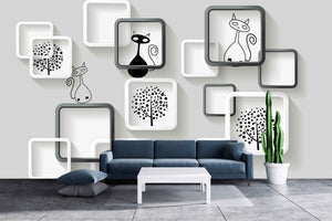 Geometric Peel and stick wallpaper 3d wall mural Abstract wallpaper Self adhesive mural removable wallpaper