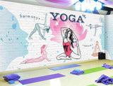 Yoga wallpaper, yoga poster, yoga wall decor Peel and stick wall mural, vinyl wallpaper wall covering stick on wallpaper bathroom