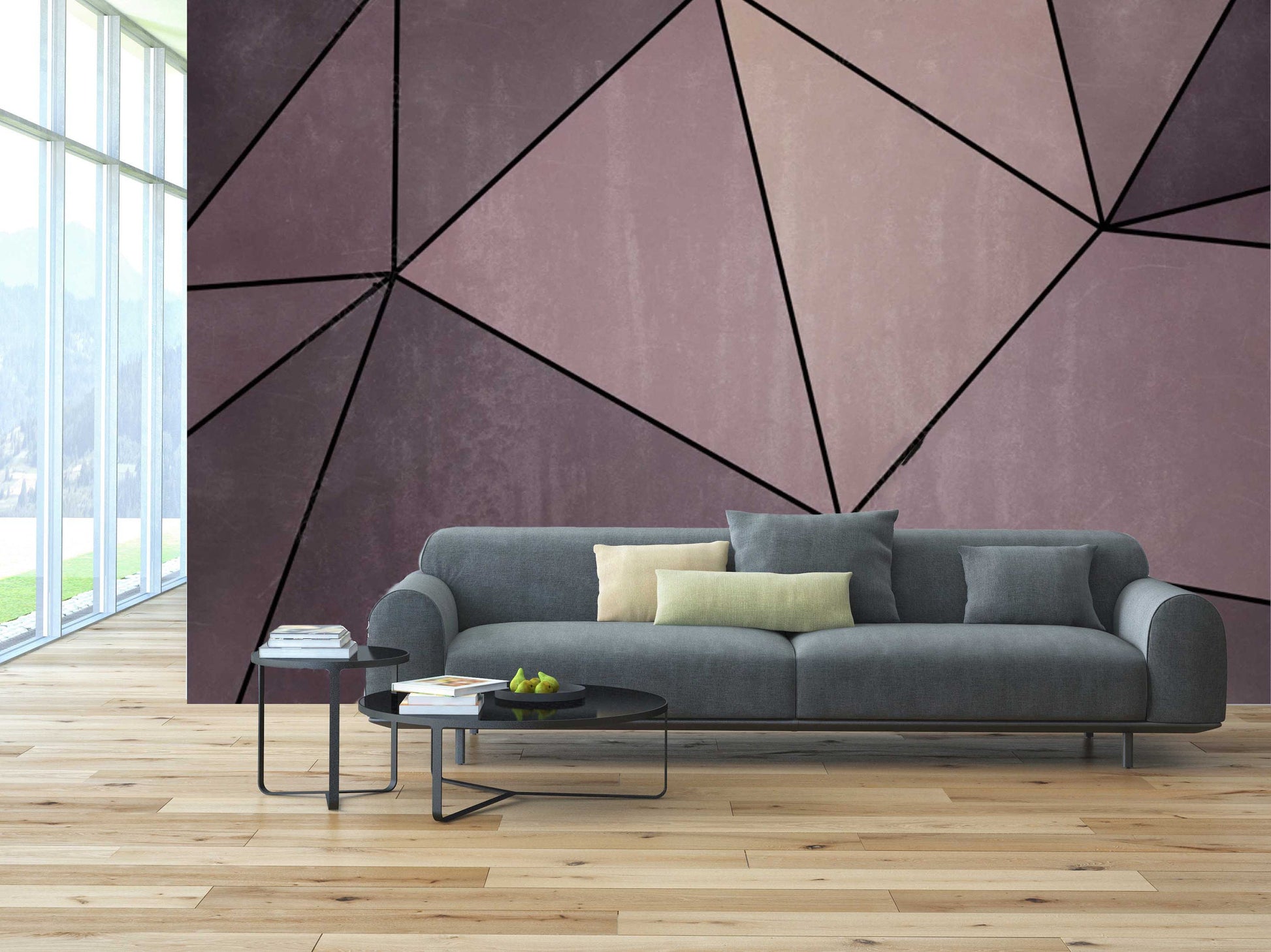 Brown abstract wallpaper peel and stick wall mural, photo wallpaper kitchen removable geometric wallpaper 3d wall mural prints wall covering
