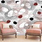 Abstract wallpaper peel and stick wall paper wall mural prints, photo removable wallpaper art deco, bedroom wall decor