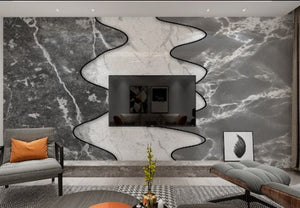 Black marble wallpaper peel and stick wall mural, abstract modern art wallpaper, photo wallpaper 3d wall mural