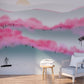 Asian wallpaper, japanese wallpaper peel and stick sakura blossoms wall mural prints, chinoiserie mural