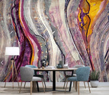 Abstract wallpaper peel and stick wall mural, purple photo wallpaper, removable art deco wallpaper minimalist bedroom wall decor