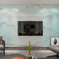 Abstract wallpaper peel and stick wall mural, blue wave photo wallpaper, bedroom wall decor removable wallpaper