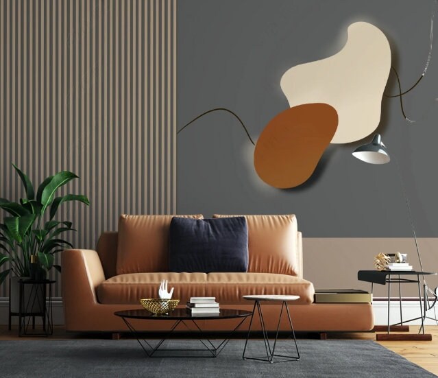 Abstract wallpaper peel and stick wall mural, canvas photo wallpaper, kitchen vinyl wallpaper, removable wallpaper art deco