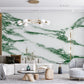 Green marble wallpaper peel and stick wall mural prints, abstract canvas wallpaper, self adhesive mural
