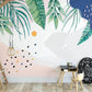 Tropical leaf wallpaper peel and stick wall mural, vinyl wallpaper, modern botanical wallpaper, banana leaf mural