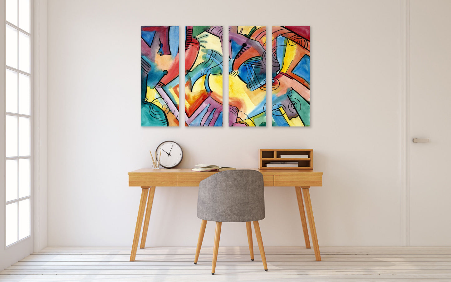 Modern abstract art, abstract wall art paintings on canvas, home wall decor, canvas painting, abstract canvas, multi panel wall art