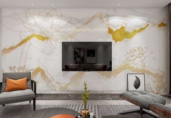 Abstract wallpaper peel and stick, minimalist wall decor, photo wallpaper, removable wallpaper art deco vinyl wallpaper