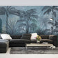 Palms wallpaper, tropical wallpaper peel and stick mural leaves, vinyl wallpaper, modern wallpaper