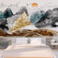Mountains wallpaper peel and stick wall mural, mountain wall sticker nature wall covering removable, self adhesive