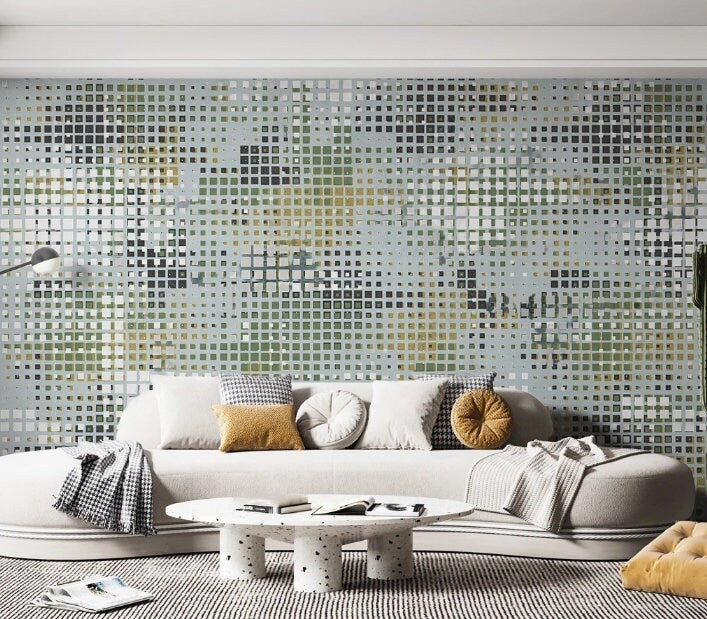 Art deco abstract modern wallpaper peel and stick, removable, self adhesive, temporary Giant vinyl, canvas wall mural bedroom, living room