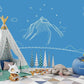 Mountain for nursery decor, baby boy peel and stick mural, kids room wallpaper, nursery wall mural, mountain wall mural, baby blue wallpaper