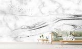 Large marble self adhesive wallpaper, abstract peel and stick wall mural, modern removable canvas wallpaper mural, accentual gray wall decal