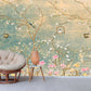 Extra large japanese wallpaper, peel and stick chinoiserie wall mural, self adhesive sakura blossom wallpaper, accentual botanical wallpaper