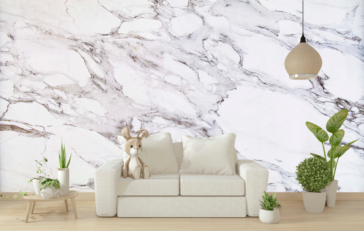 Marble extra large wallpaper, self adhesive abstract wall mural, accentual white brown wallpaper, temporary modern wall mural for bedroom