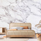Marble extra large wallpaper, self adhesive abstract wall mural, accentual white brown wallpaper, temporary modern wall mural for bedroom