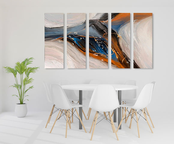 Abstract multi panel canvas wall art, large marble artwork, trendy wall hanging decor, modern 3 piece wall art, printable designer artwork